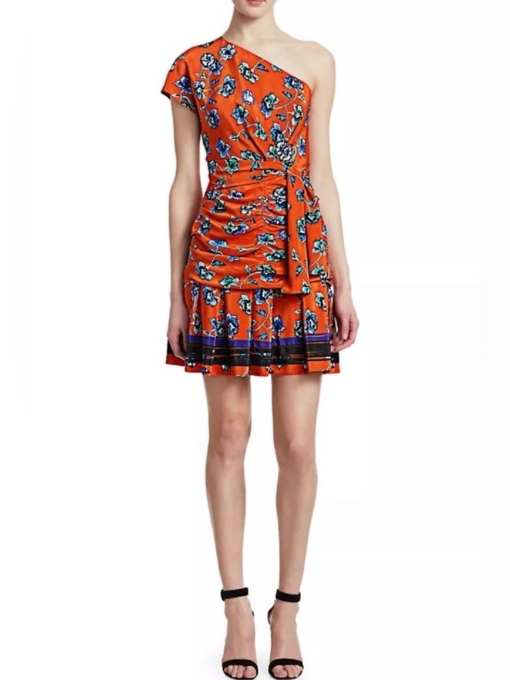 DEREK LAM 10 CROSBY silk one shoulder dress 2 $325